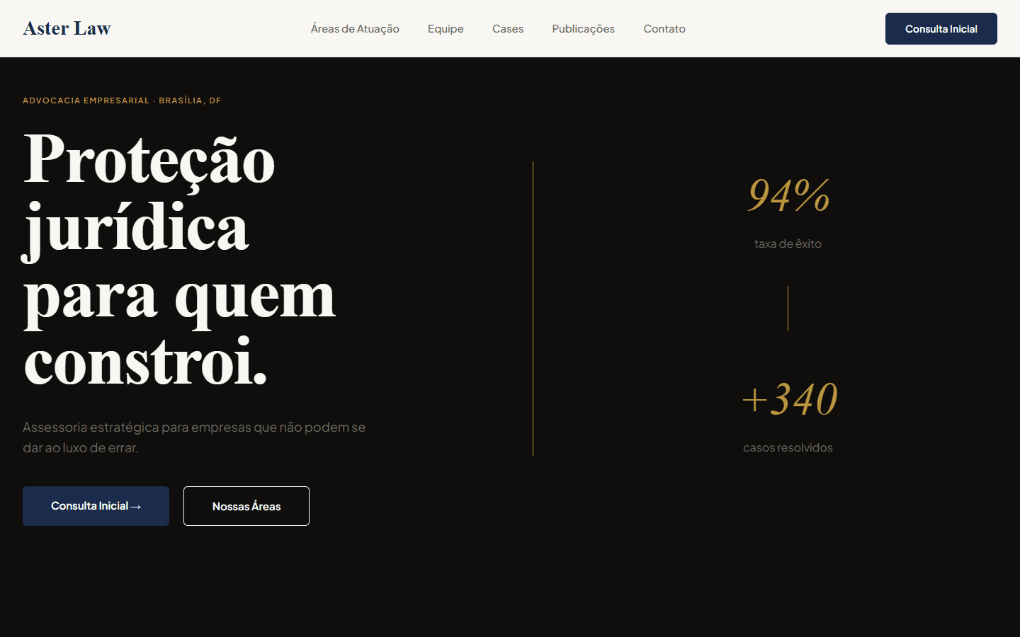 Landing Page Jurídica Premium