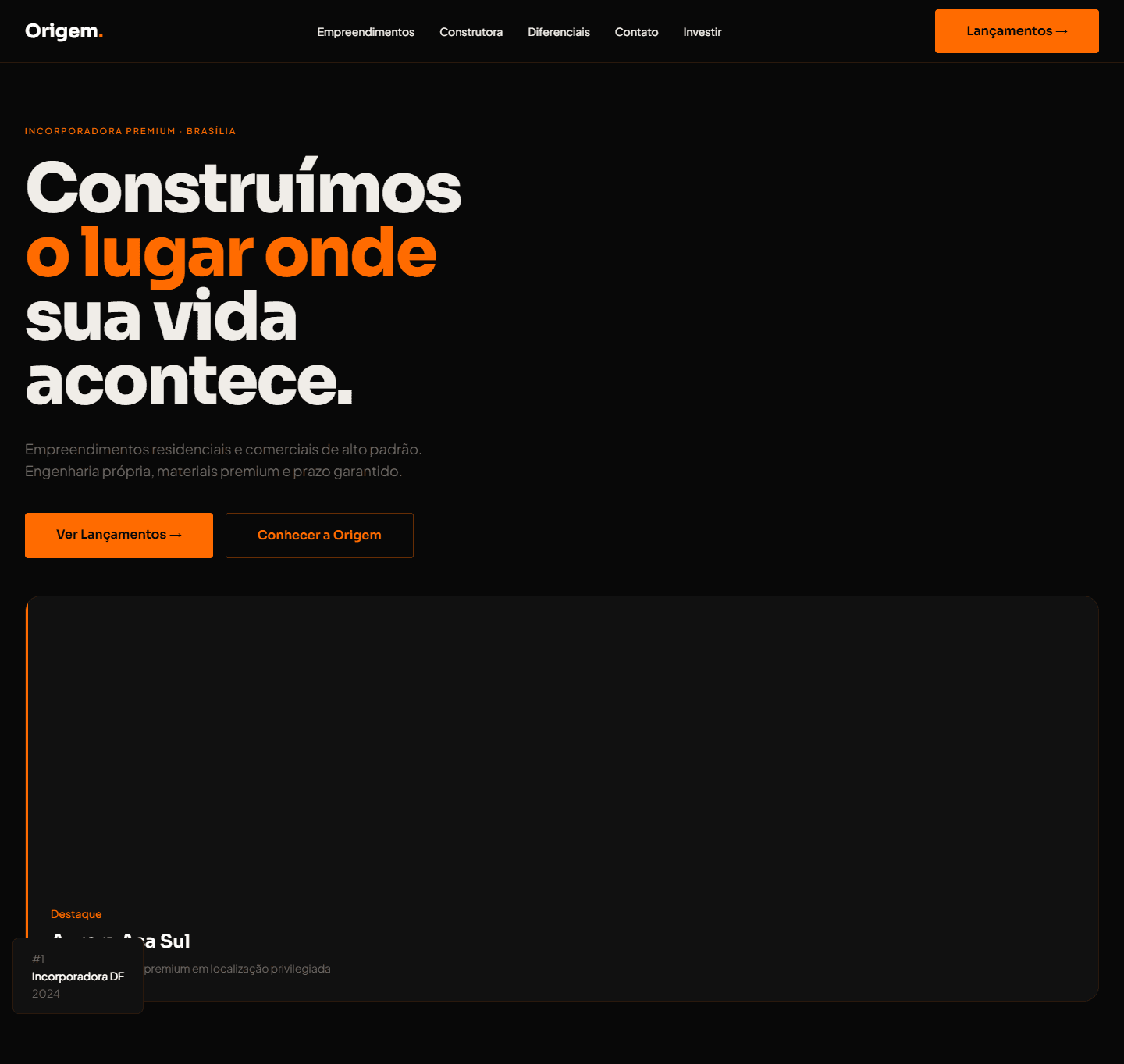Website Construtora Imobiliária