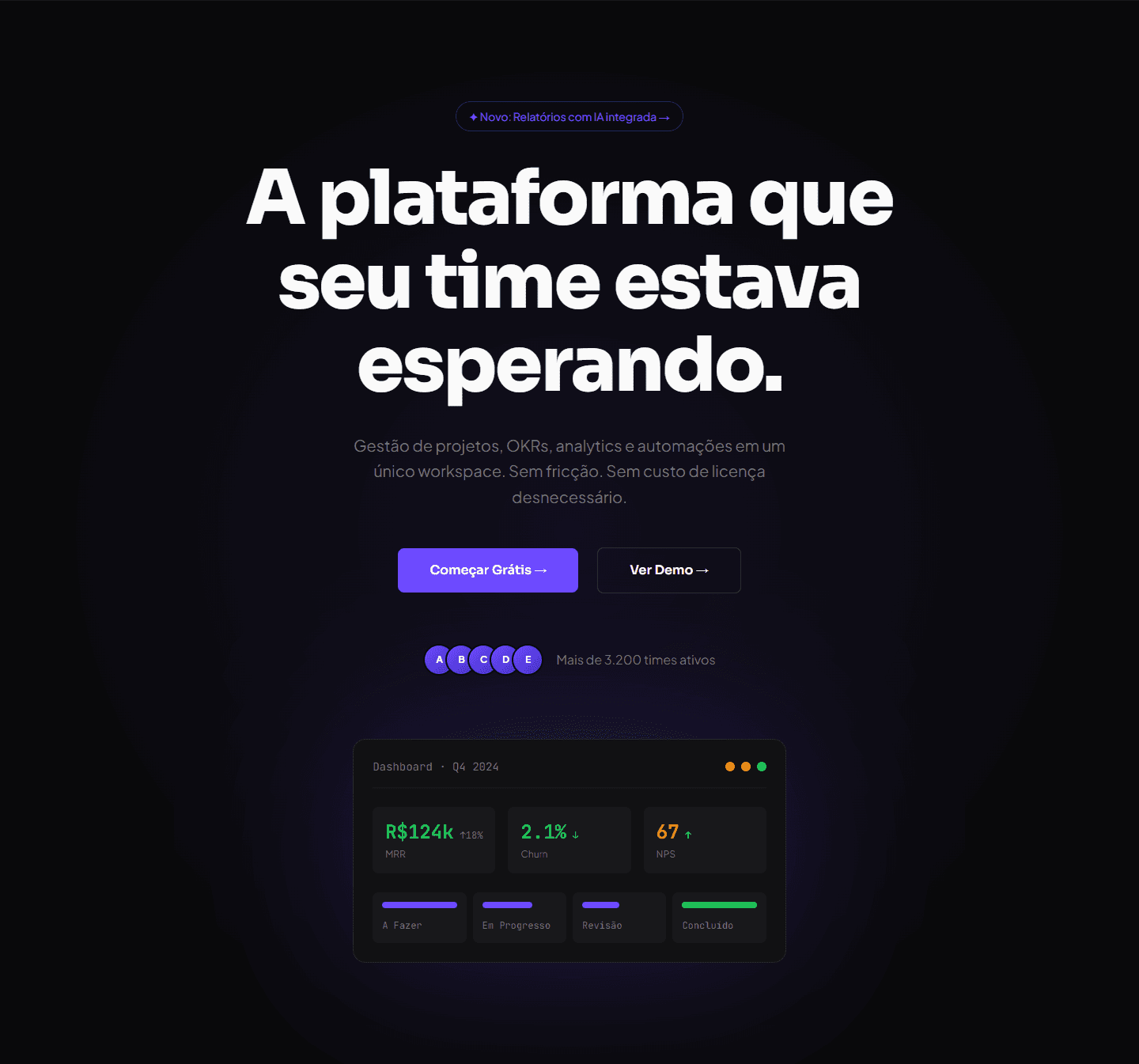 Dashboard SaaS B2B